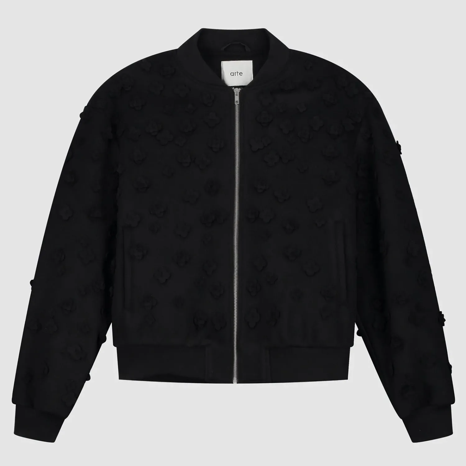 Arte Antwerp Blouson bombardier à fleurs - Noir Cheap