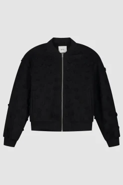 Arte Antwerp Blouson bombardier à fleurs - Noir Cheap