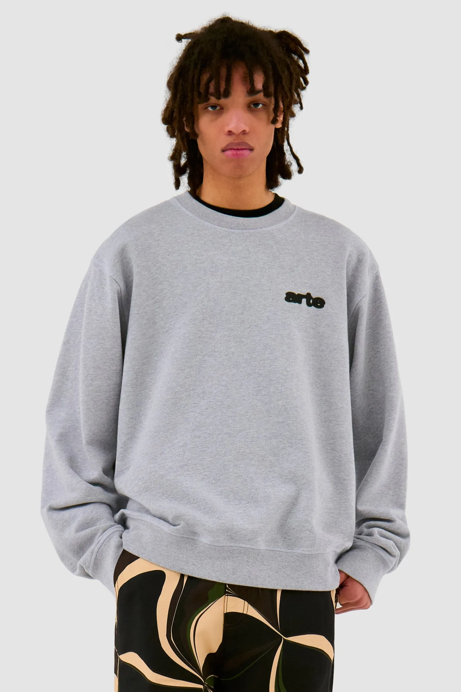 Arte Antwerp Blur Flower Crewneck - Gris Online