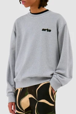 Arte Antwerp Blur Flower Crewneck - Gris Online