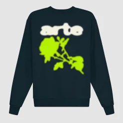 Arte Antwerp Blur Flower Crewneck - Marine Cheap