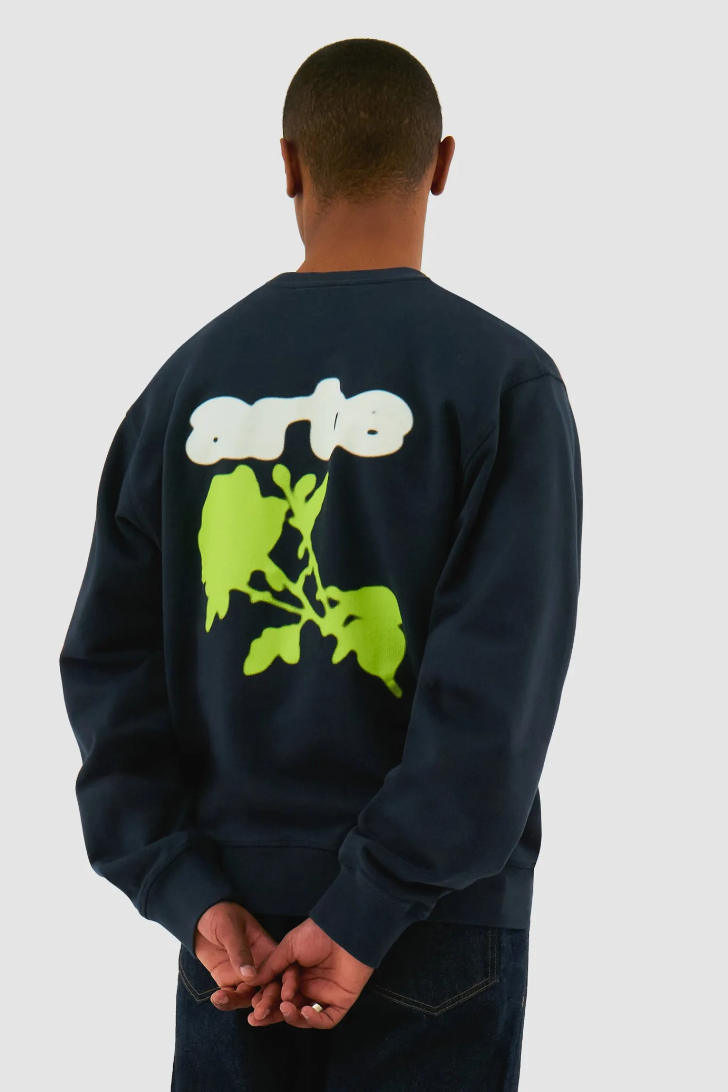 Arte Antwerp Blur Flower Crewneck - Marine Cheap