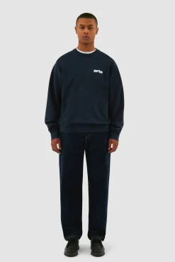 Arte Antwerp Blur Flower Crewneck - Marine Cheap