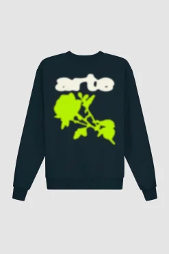Arte Antwerp Blur Flower Crewneck - Marine Cheap