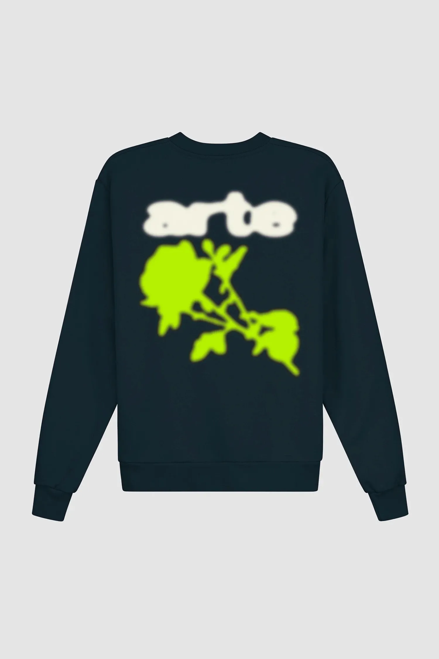 Arte Antwerp Blur Flower Crewneck - Marine Cheap