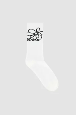 Arte Antwerp Chaussettes à logo fleuri - hes blanc Best