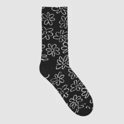 Arte Antwerp Chaussettes à motifs floraux - Noir Store