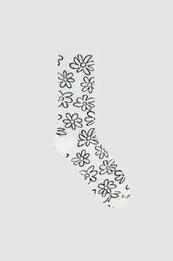 Arte Antwerp Chaussettes à motifs floraux - hes blanc Discount