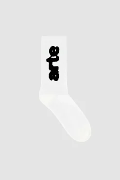 Arte Antwerp Chaussettes verticales floues - hes blanc Fashion