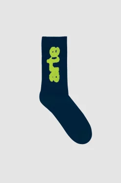 Arte Antwerp Chaussettes verticales floues - Marine Hot