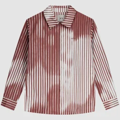 Arte Antwerp Chemise rayée - /White Orange Clearance