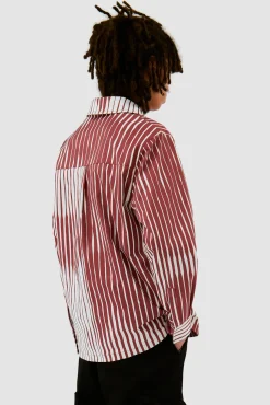 Arte Antwerp Chemise rayée - /White Orange Clearance