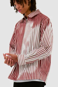 Arte Antwerp Chemise rayée - /White Orange Clearance