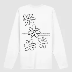 Arte Antwerp Manches longues à fleurs - blanc Cheap