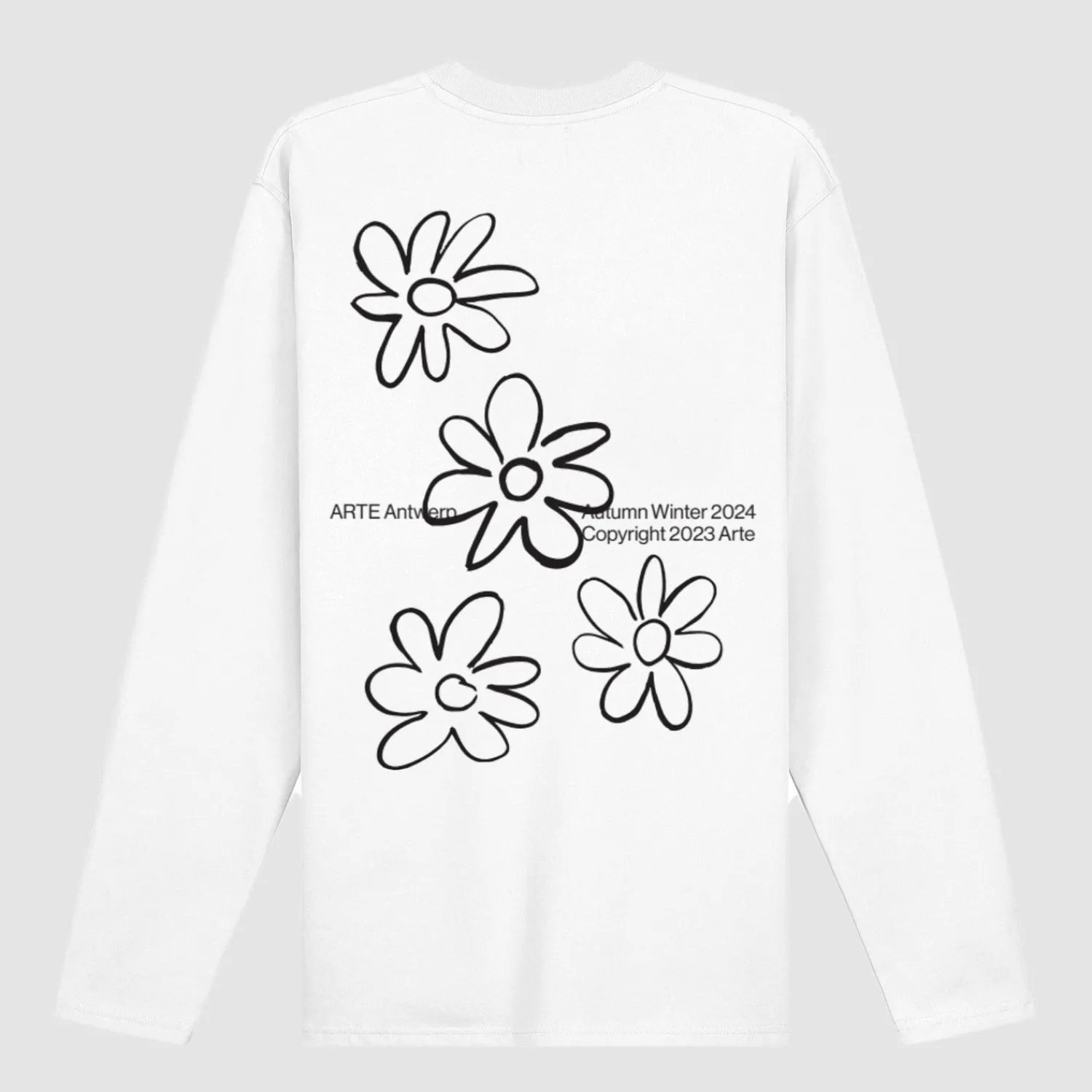 Arte Antwerp Manches longues à fleurs - blanc Cheap