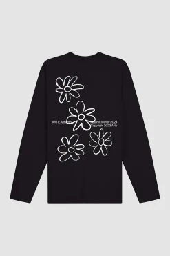 Arte Antwerp Manches longues Flowers - Noir New
