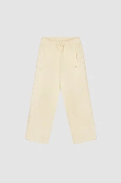 Arte Antwerp Pantalon à bandes fleuries - Crème Fashion