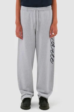 Arte Antwerp Pantalon à logo Script - Gris Clearance