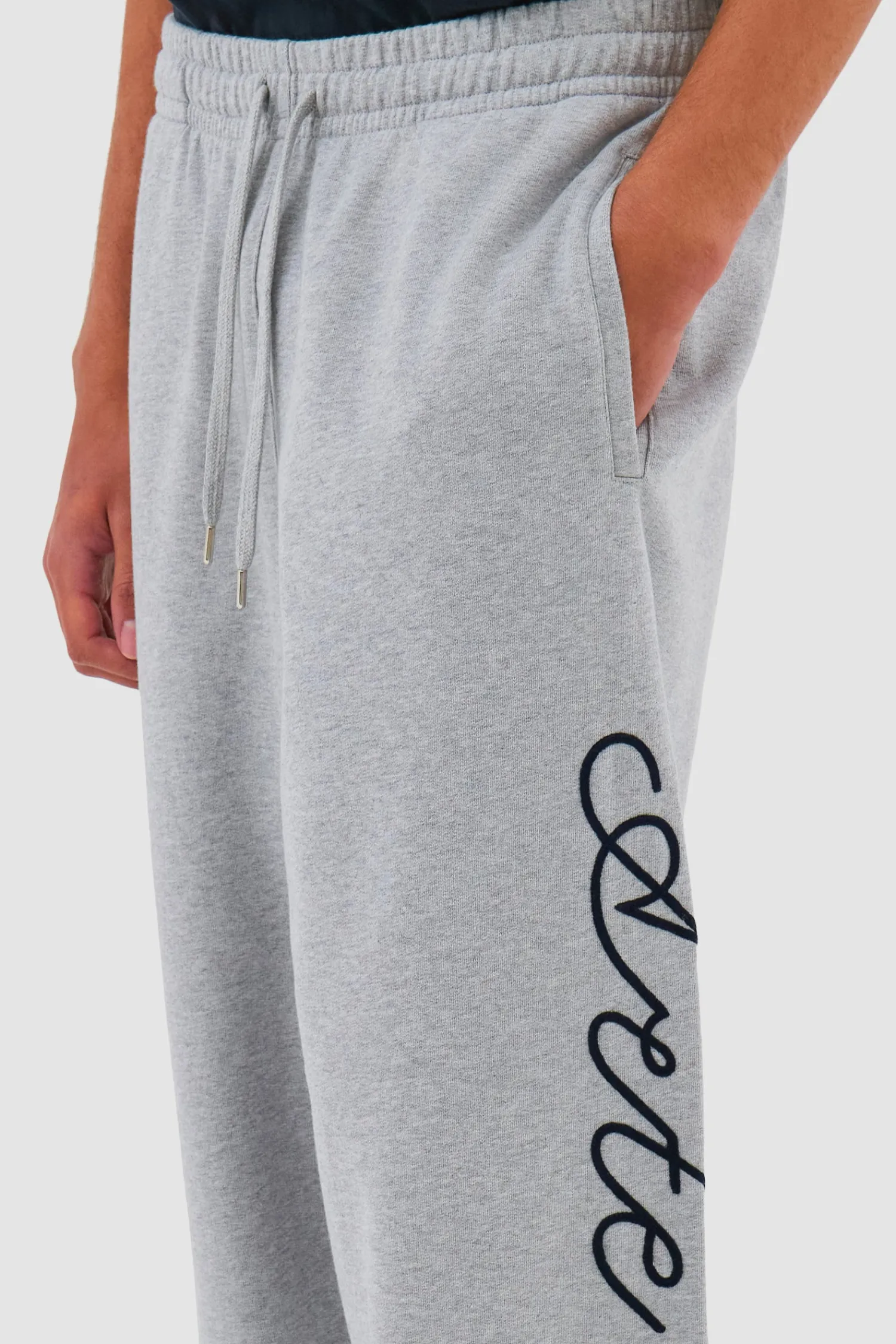 Arte Antwerp Pantalon à logo Script - Gris Clearance