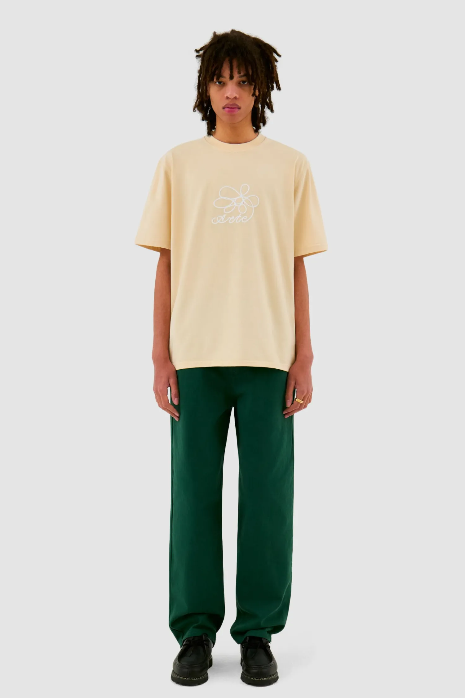 Arte Antwerp Pantalon à poches brodées - vert Online
