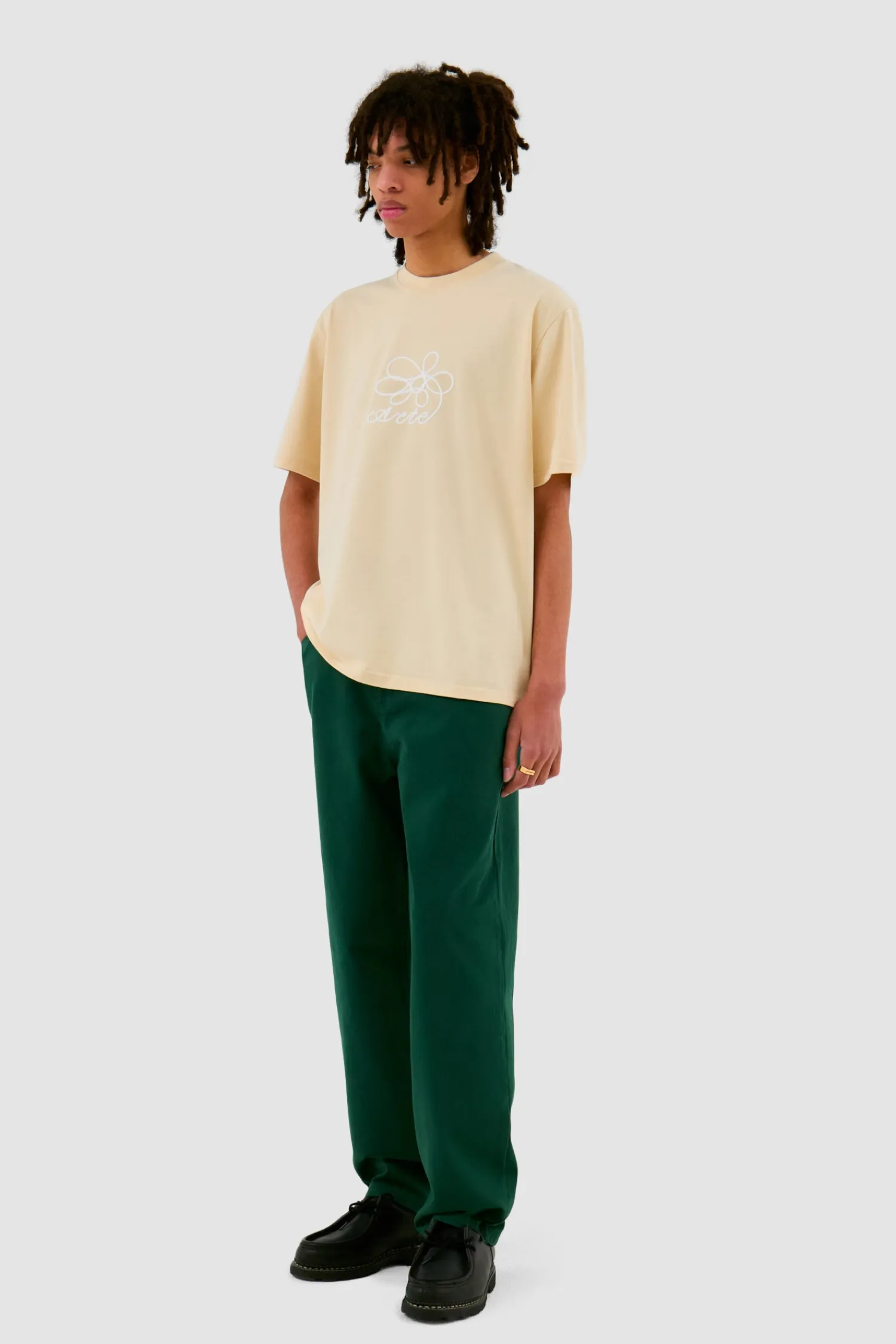 Arte Antwerp Pantalon à poches brodées - vert Online