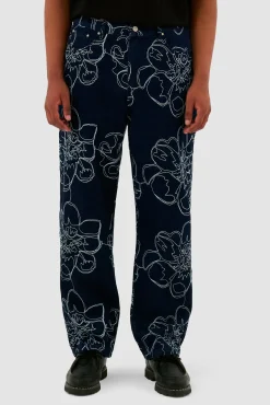 Arte Antwerp Pantalon à points de fleurs - Marine Outlet