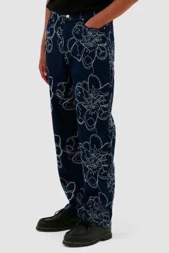 Arte Antwerp Pantalon à points de fleurs - Marine Outlet