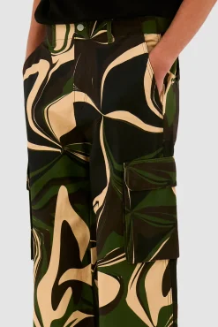 Arte Antwerp Pantalon cargo camouflage - Imprimé Kaki Flash Sale