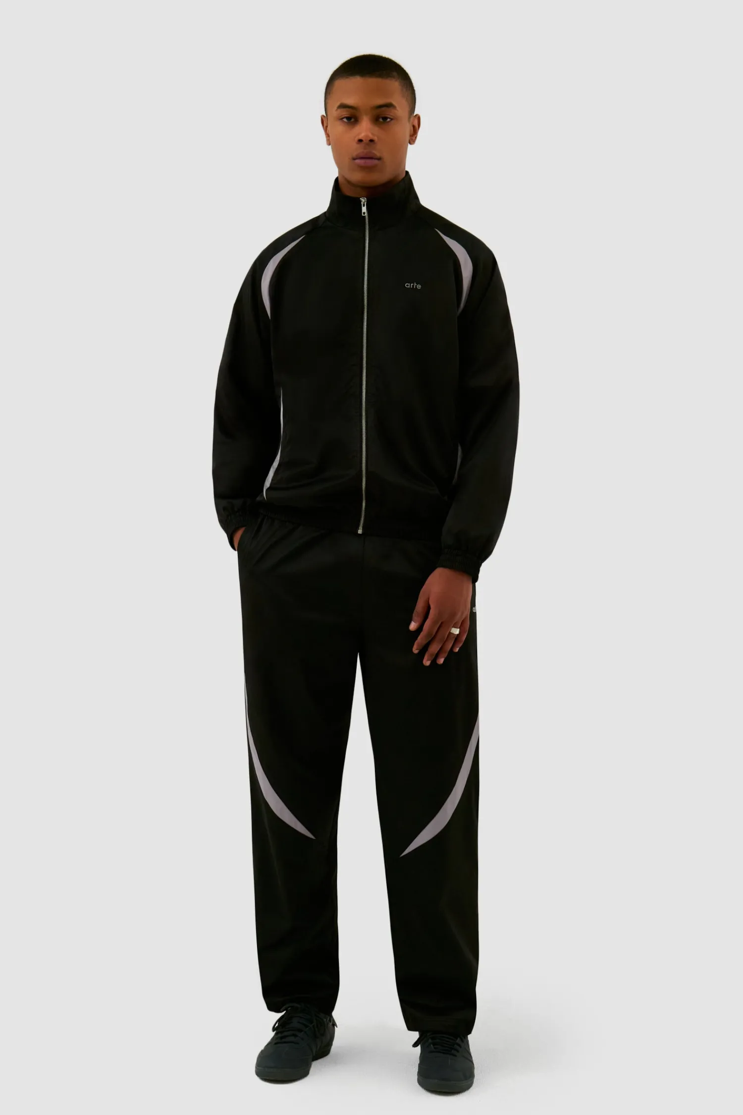 Arte Antwerp Pantalon de survêtement bicolore - Noir Fashion