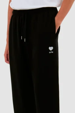 Arte Antwerp Pantalon de survêtement Heart Flower - Noir Discount