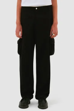 Arte Antwerp Pantalon en coton à poches 3D - Noir Best Sale
