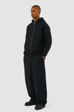 Arte Antwerp Pantalon en laine bouillie - Marine Discount