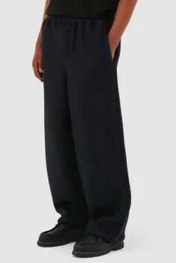 Arte Antwerp Pantalon en laine bouillie - Marine Discount
