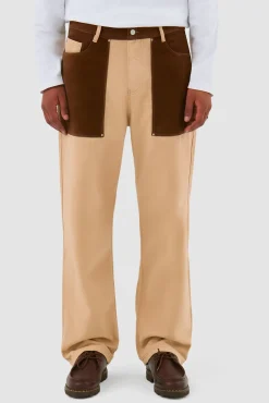 Arte Antwerp Pantalon en tissu multiple - Crème Cheap