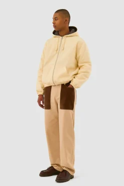 Arte Antwerp Pantalon en tissu multiple - Crème Cheap