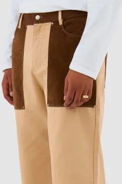 Arte Antwerp Pantalon en tissu multiple - Crème Cheap