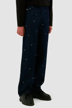 Arte Antwerp Pantalon Loose Heart - Navy Marine Cheap
