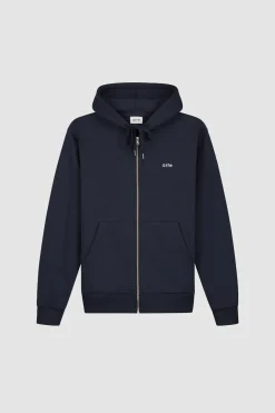 Arte Antwerp Sweat à capuche avec fermeture à glissière au dos - Navy Marine Hot