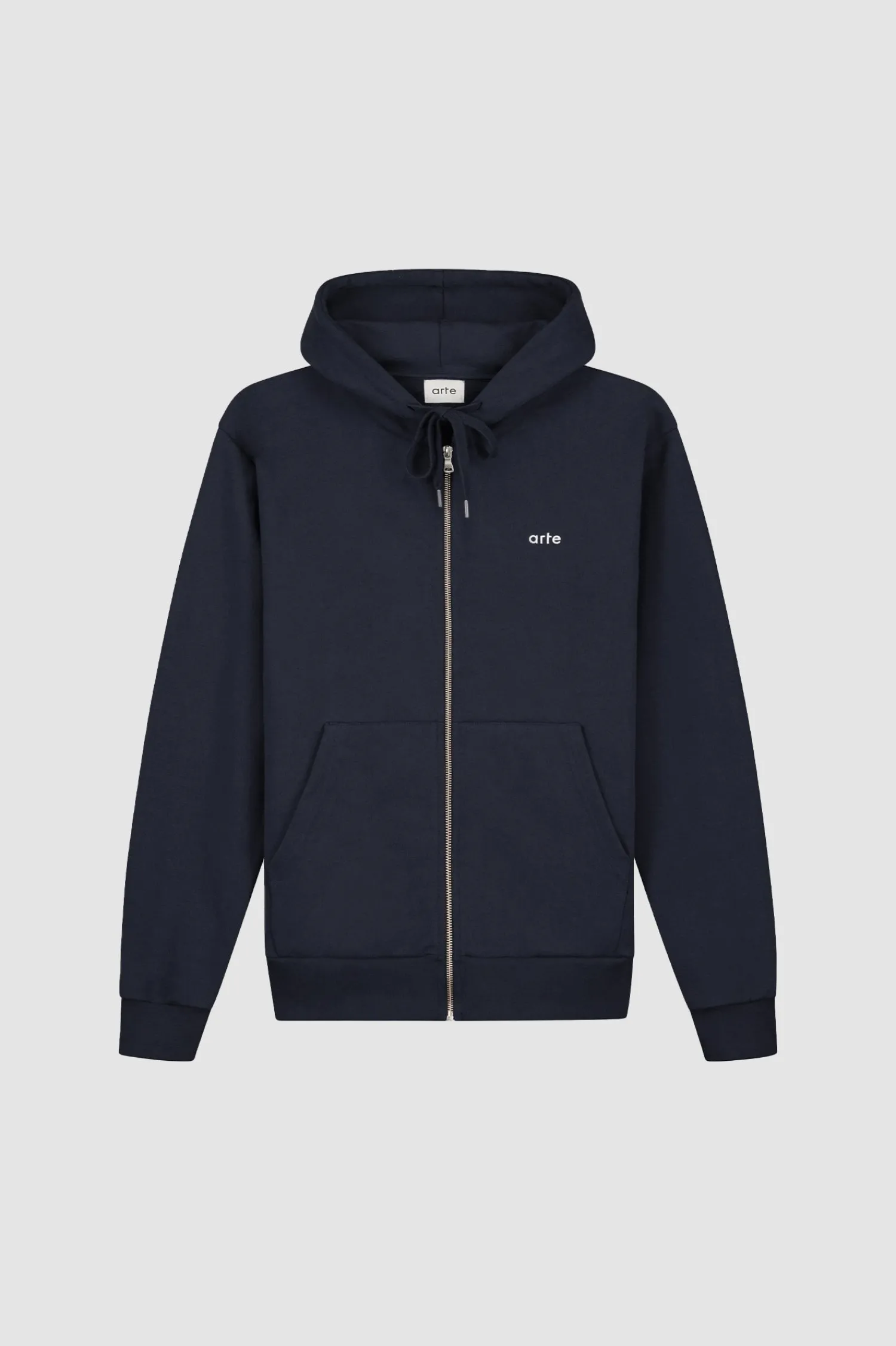 Arte Antwerp Sweat à capuche avec fermeture à glissière au dos - Navy Marine Hot