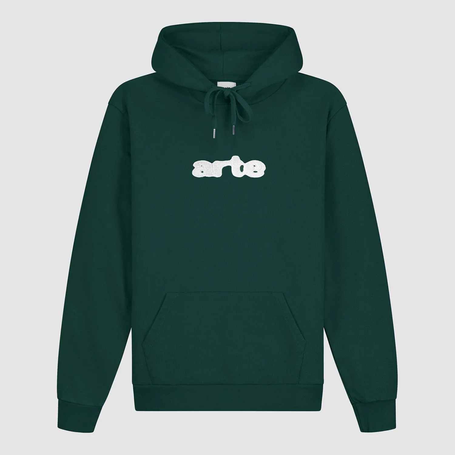 Arte Antwerp Sweat à capuche avec logo brodé - vert Outlet