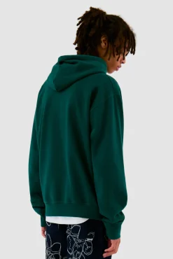 Arte Antwerp Sweat à capuche avec logo brodé - vert Outlet