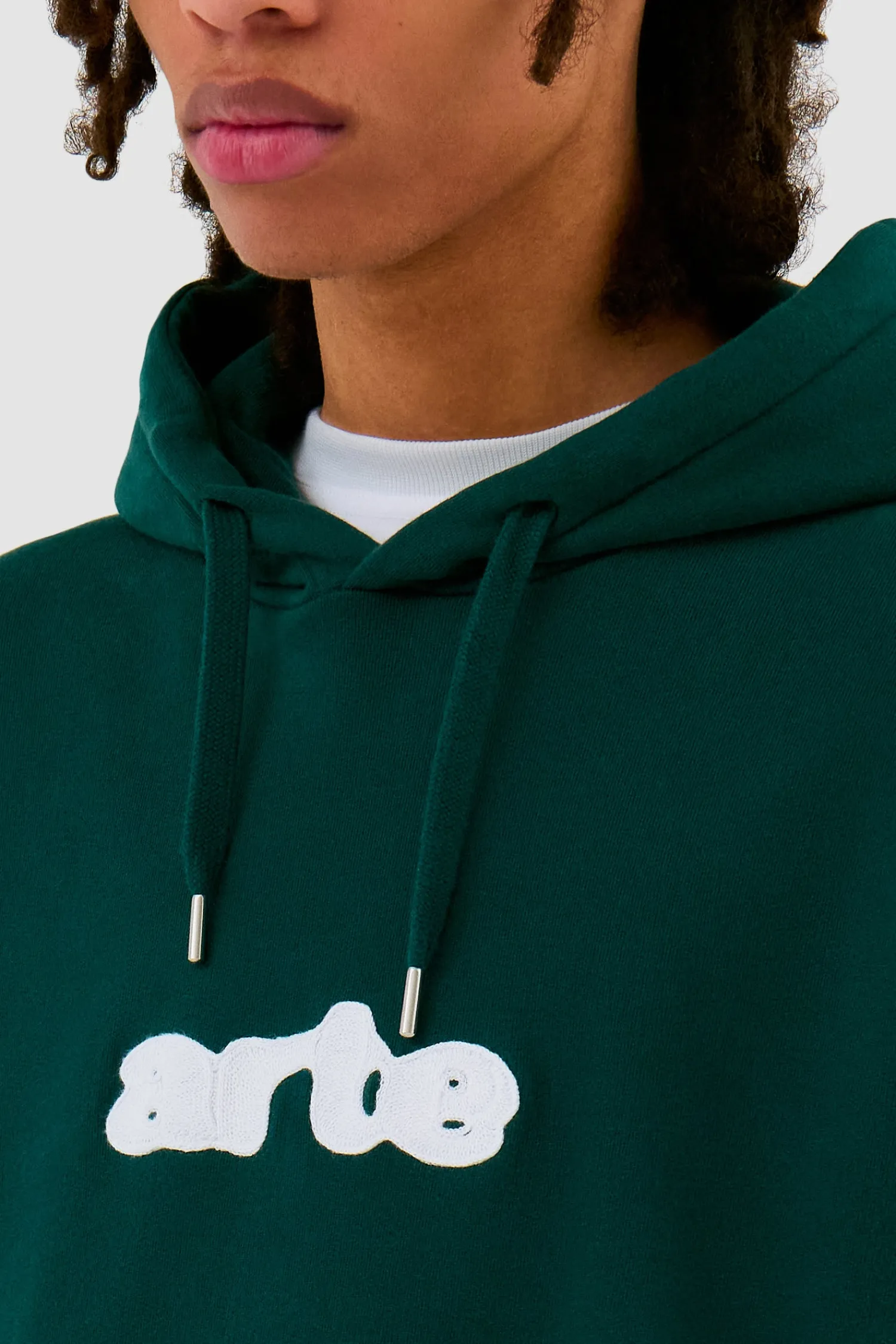 Arte Antwerp Sweat à capuche avec logo brodé - vert Outlet