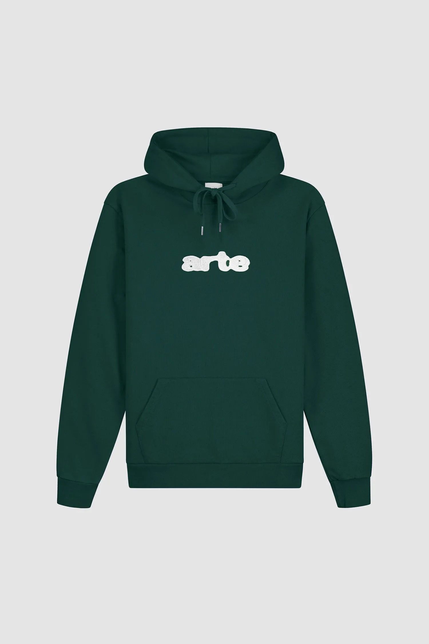 Arte Antwerp Sweat à capuche avec logo brodé - vert Outlet