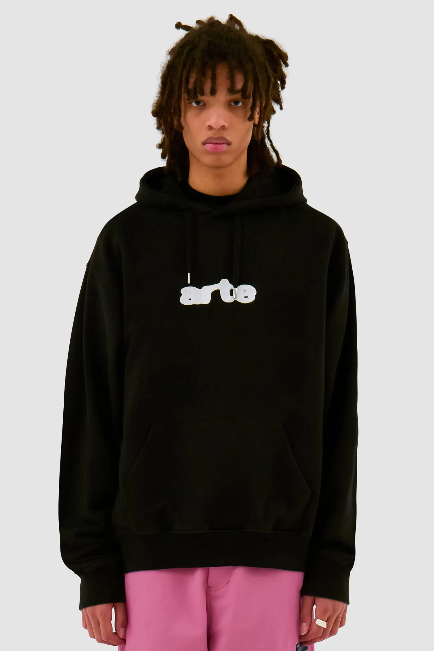 Arte Antwerp Sweat à capuche avec logo brodé - Noir Sale