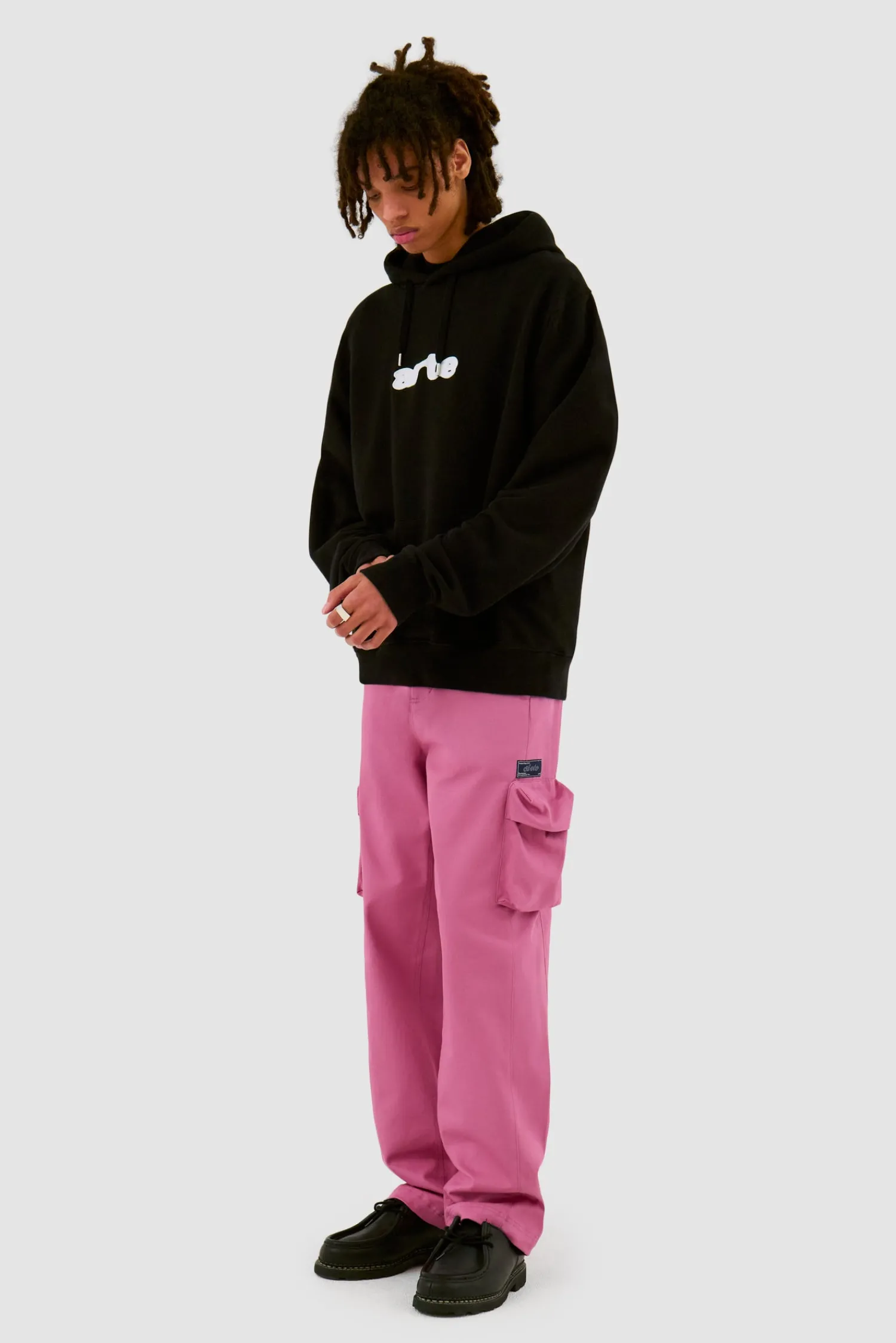 Arte Antwerp Sweat à capuche avec logo brodé - Noir Sale