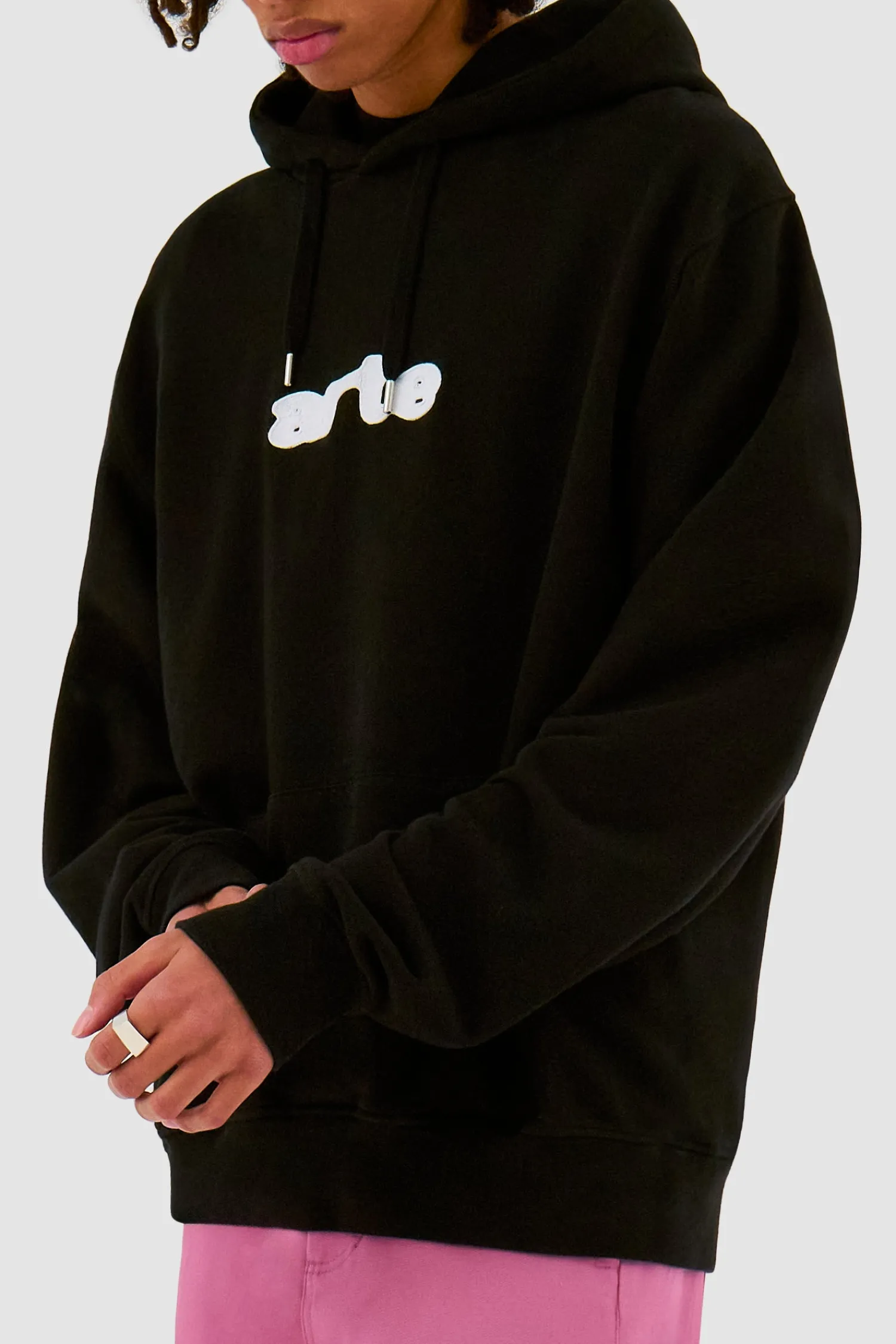 Arte Antwerp Sweat à capuche avec logo brodé - Noir Sale