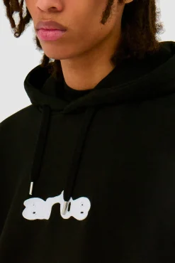 Arte Antwerp Sweat à capuche avec logo brodé - Noir Sale