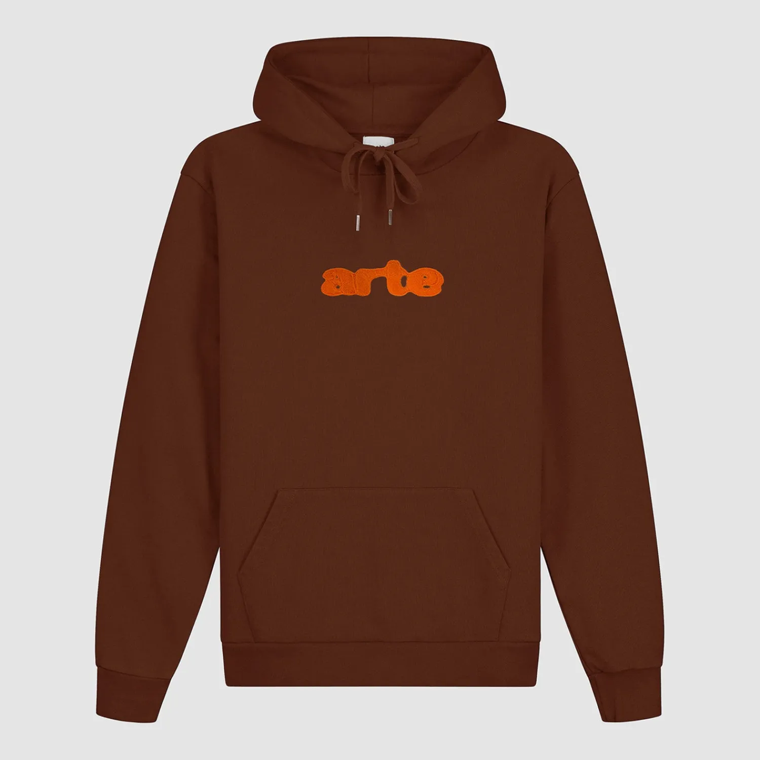 Arte Antwerp Sweat à capuche avec logo brodé - marron New