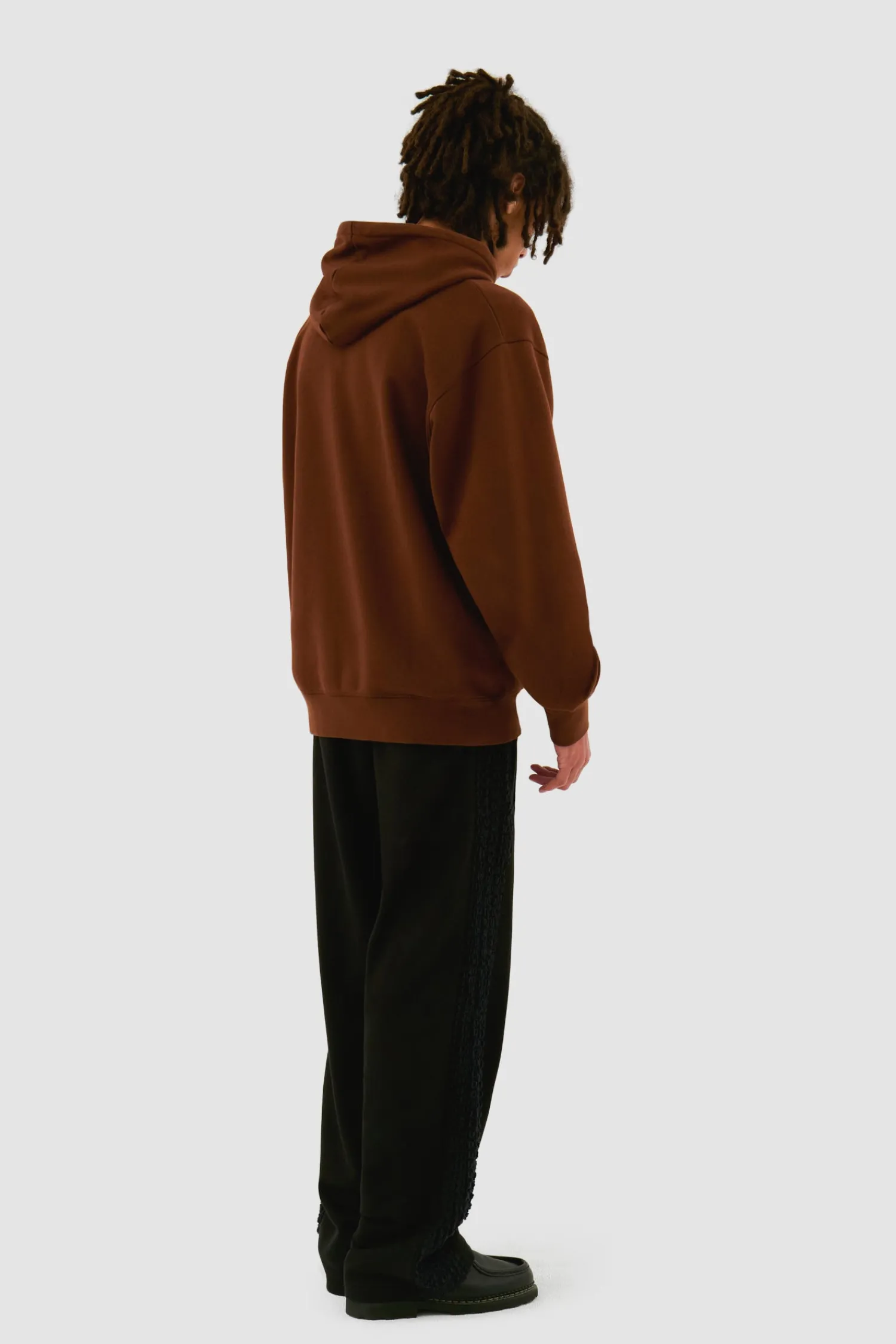 Arte Antwerp Sweat à capuche avec logo brodé - marron New