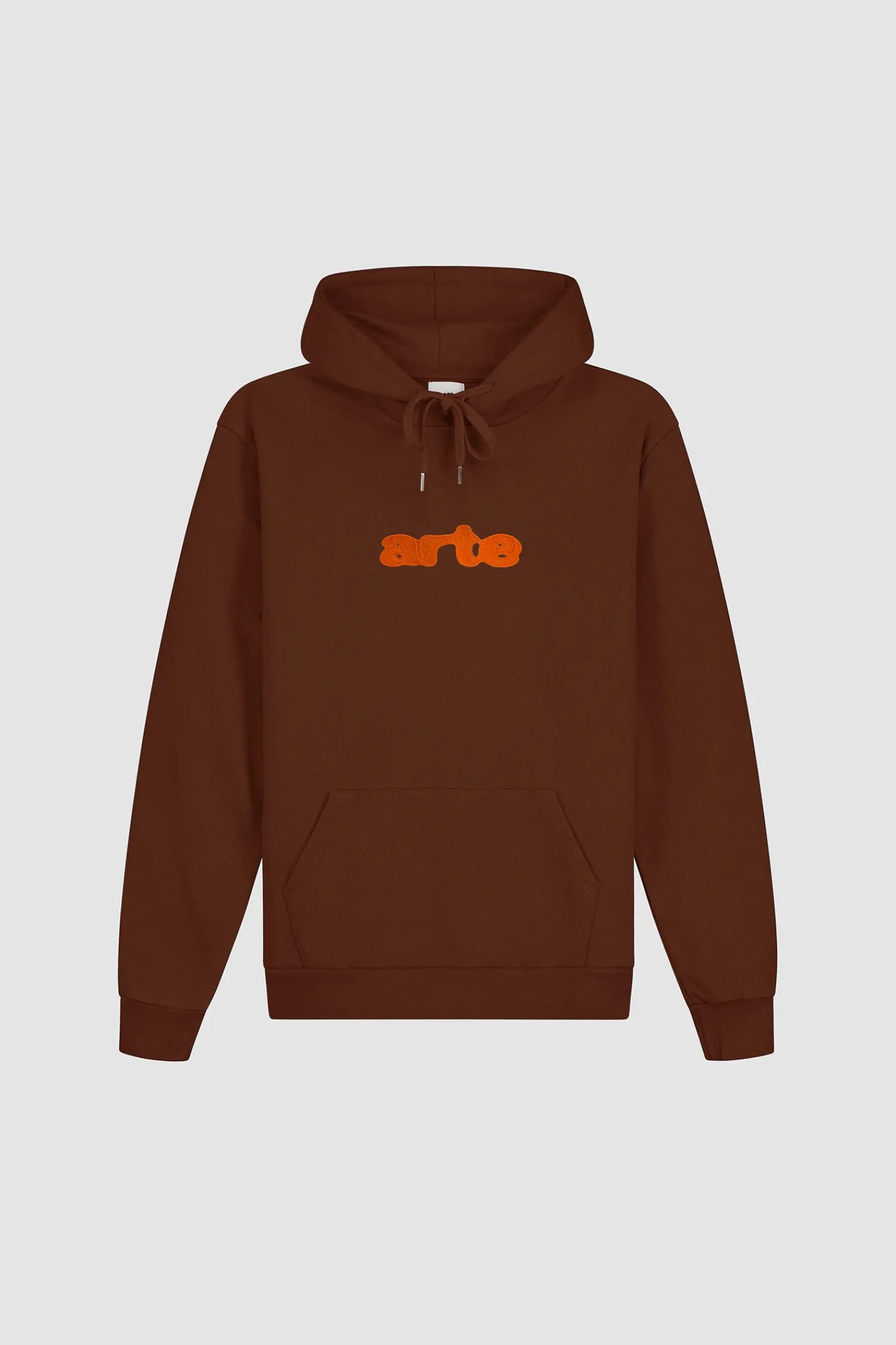 Arte Antwerp Sweat à capuche avec logo brodé - marron New